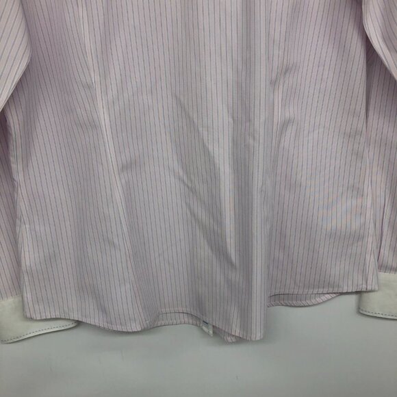 Brooks Brothers Light Pink Pinstriped Button up Long Sleeve Dress Shirt size 14 - Picture 11 of 15